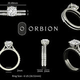 Cushion Cut Engagement Ring With Band, Hidden Halo Ring, Cathedral Shank Rings, Lab Diamond Matching Band, Moissanite Bridal Ring Set