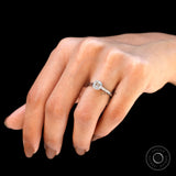 Old Mine Cut Cushion Moissanite Ring, Bezel Engagement Ring, Off White Color Stone Ring, Satin Matte Finish Ring, Dainty Rose Gold Rings