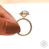 4 CT Elongated Cushion Moissanite Engagement Ring 14k Gold Old Mine Cut Ring Antique Moissanite Ring Accented Shank Halo Wedding Ring