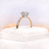 Elongated Cushion Moissanite Ring, Old Mine Cut Ring, Two Tone Gold Ring, Vintage Wedding Ring, Georgian Style Ring, Old Cut Rings