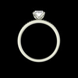 1.5 Ct Oval Brilliant Cut Lab Diamond Pave Set Engagement Ring, 14K White Gold Tulip Set Women's Ring, Oval Cut Promise Ring, Proposal Ring