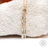 Celtic Knot Pendant Yellow Gold 5 MM Princess Cut Moissanite Pendant Statement Pendant for Women Unique Pendant For Chain Celtic Jewellery