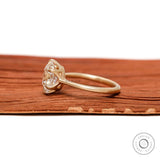 2.5 Ct Old Mine Cut Elongated Cushion Lab Grown Diamond/Moissanite Engagement Ring, Satin Matte Finish 10k/14k/18k Solid Gold Vintage Ring