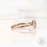 Chunky Heart Gold Ring - A Bold Statement of Affection, Elegant Heart Promise Ring - Symbol of True Love and Commitment, Gift For Her