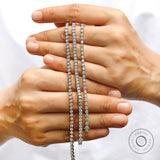 10k Solid Gold Lab Diamond Tennis Bracelet, Unique Lab Grown Studded Classic Bracelet, Round Diamond Wedding Tennis Bracelet