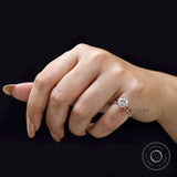 Round Brilliant Cut Moissanite Ring With Matching Band, Engagement Ring Set, Bridal Ring Set, Wedding Ring Set, Half Eternity Bubble Band