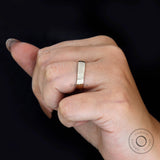 5 MM Wide 14K Plain Yellow Gold Deep Engraved Wedding Band, Thick Eternity Band, Unique Comfort Fit Engagement Band, Custom Unisex Band