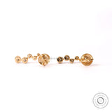 Graduated Diamond Swirl Journey Earrings, Lab Grown Diamond Bubble Drop Earrings, 10k/14k/18k Solid Gold Earrings, Bezel Set Wedding Studs