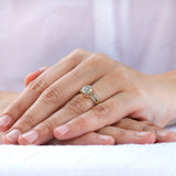 Old European Cut Moissanite Engagement Ring, Claw Prong Set Art Deco Style Vintage Ring, 14k Yellow Gold Ring, 2 Ct Antique Moissanite Ring