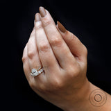 2 CT Oval Cut Moissanite Bridal Ring Set Oval Diamond Engagement Ring Set 14K Gold Wedding Ring Set With Oval Cut Matching Band For Women