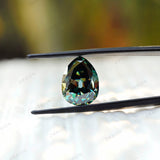 Custom Order for Danny | 10 X 7 MM Old Mine Pear Cut Blue Green Loose Moissanite For Custom Ring |