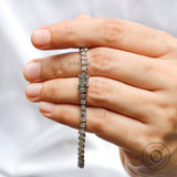 2.50 MM Round Cut Lab Grown Diamond Tennis Bracelet, Bezel Set Minimalist Bracelet, Tennis Bracelet For Everyday Wear, Daily Wear Jewelry