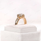 Old European Cut Moissanite Engagement Ring, Claw Prong Set Art Deco Style Vintage Ring, 14k Yellow Gold Ring, 2 Ct Antique Moissanite Ring