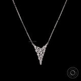 Contemporary Diamond Cluster Exclusive Necklace, Unique Falling Sparkling Nectar Pendant,  Lab Grown Diamond Waterfall Statement Necklace