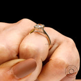 1.5 CT Elongated Cushion Champagne Moissanite Wedding Ring Cathedral Shank Solitaire Ring Unique Color Moissanite Engagement Ring