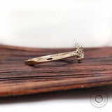 Round Lab Grown Diamond Halo Engagement Ring in 14k Yellow Gold Elegant Sunburst Diamond Ring Handcrafted Cathedral Shank Halo Blossom Ring