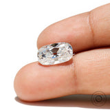 3.79 CT Antique Elongated OMC White Loose Moissanite, Old Mine Cut Loose Moissanite Stone for Solitaire Ring, Anniversary Gift For Her