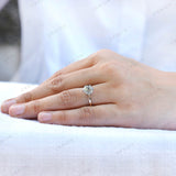 Orbion Jewels Moissanite Engagement Ring • Six-Prong Solitaire Moissanite Ring • Two Tone Wedding Jewelry • Trendy Best Friend Gift