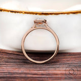 Emerald Cut Moissanite Bezel Engagement Ring, Solitaire Wedding Ring for Her, Classic Comfort Fit Ring, Yellow/White/Rose Gold Handmade Ring