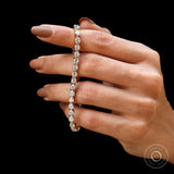 OMC Cushion Moissanite Tennis Bracelet 14k Yellow Gold Old Cut Bracelet for Women Dainty Antique Bracelet For Women Christmas Gift for Her