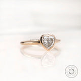 Chunky Heart Gold Ring - A Bold Statement of Affection, Elegant Heart Promise Ring - Symbol of True Love and Commitment, Gift For Her