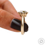 3 CT Elongated OEC Moissanite Vintage Engagement Ring, Promise Ring For Her, Antique Old European Cut Ring, 10K Matt Finish Gold Ring