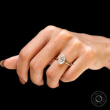 3 Ct Marquise Cut Moissanite Engagement Wedding Ring Yellow Gold 14k Single Stone Ring 6 Prong Simple Solitaire Promise Ring For Women