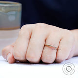 18k Solid Gold Thin Wedding Band, Stacking Ring, 1.6 mm Wedding Band, Dainty Minimalist Gold Band, Simple Plain Ring, Gift For Her