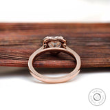 Heart Cut Moissanite Wedding Ring Halo Heart Moissanite Ring 1 Ct Dainty Heart Rings For Women Promise Ring for Her Cathedral Rings