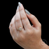 Elongated Cushion Champagne Moissanite Ring, Old Mine Cut Ring, Vintage Engagement Ring, 8 Prong Ring, Georgian Ring, Antique Gold Ring