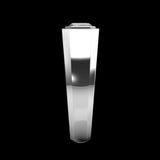 Emerald Step Cut Lab Diamond Signet Ring, Unique East West Setting Men's Ring in 14k White Gold, Mens Diamond Ring