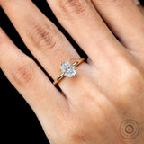 1.3 Ct Oval Moissanite Engagement Ring 14k Yellow Gold Dainty Tulip Setting 6 Prong Simple Solitaire Promise Proposal Ring For Women