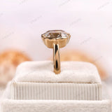 Two Stone Toi Et Moi Engagement Ring Elongated Cushion Champagne White Moissanite Double Stone Ring Antique Bezel Set You And Me Ring Gold