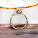 Old Mine Cut Cushion Ring Moissanite, Elongated Cushion Cut Ring, Moissanite Engagement Ring, 6 Prong Ring, Georgian Style Ring, Gold Rings