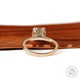 Cushion Moissanite Engagement Ring, Double Claw Prong 10k/14k/18k Solid Gold Ring, Dainty Ring For Women, Simple Promise Ring, Proposal Ring