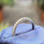 Twisted plain white gold stacking ring video