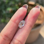 Vintage style elongated cushion lab diamond 2 ct with old mine faceting