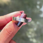 Mens platinum wedding band matt finish, baguette lab grown diamond promise ring men