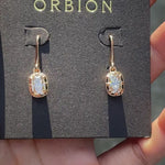 Old mine cut elongated cushion lab grown diamond or moissanite ear wires earrings
