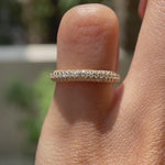 Round brilliant diamond stacking wedding band yellow gold video