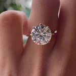 Sparkle video showing large round solitaire and tulip profile in motion.