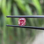 Rotating view of fancy deep purplish pink cushion lab diamond