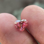 Vivid pink heart cut lab diamond 1.50 ct with brilliant sparkle