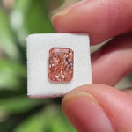 Fancy pink radiant lab diamond 2 ct loose stone for engagement ring setting