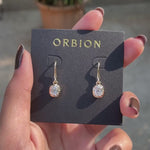 Cushion moissanite dangle drop earrings video