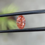 Intense pink oval lab diamond 0.73 ct loose stone