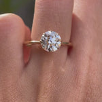 8 prong vintage style OEC engagement ring on hand video