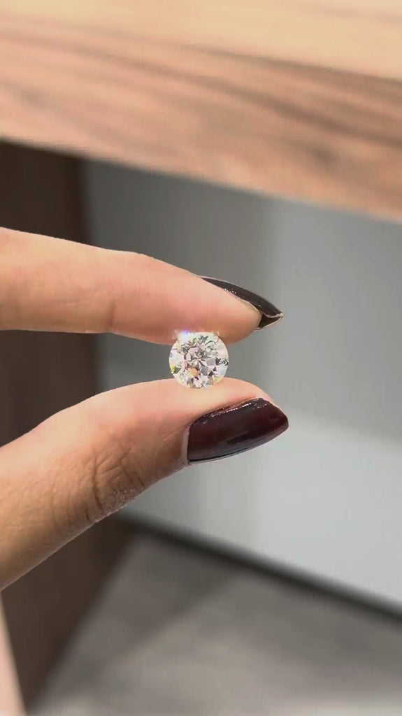 Modern star cut round lab diamond 2.50 ct loose gemstone video