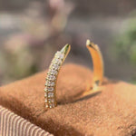 360 degree video of tiny milgrain open pave spacer band with claw tips