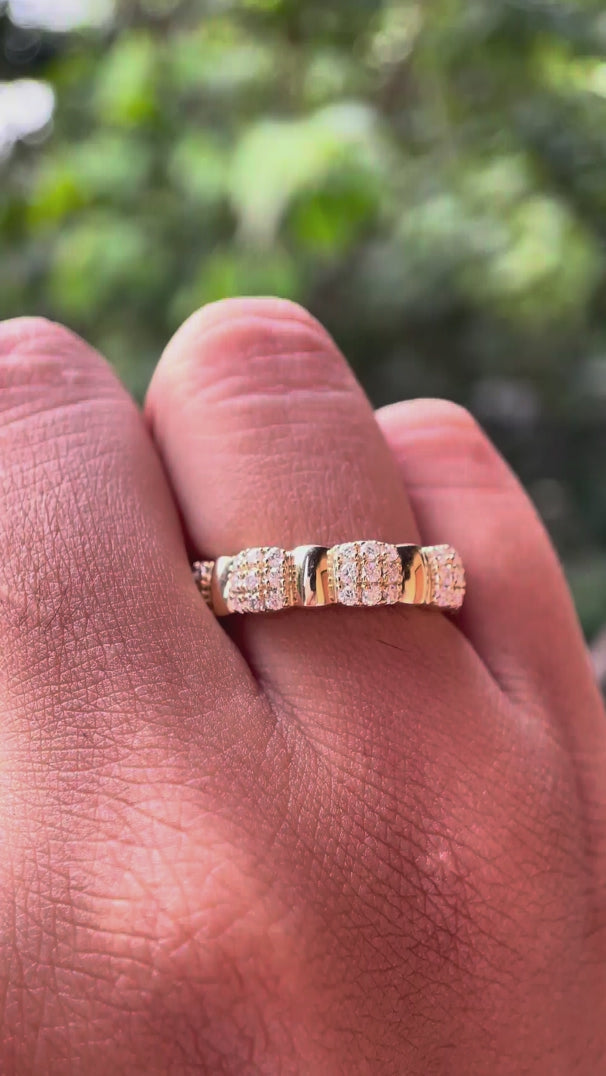 Wide diamond eternity band for women video